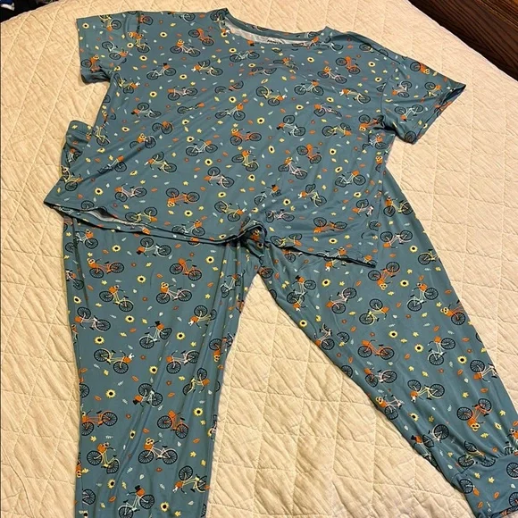 Blue and Yellow Cartoon Pajama Set Intimates & Sleepwear - Picture 1 of 8